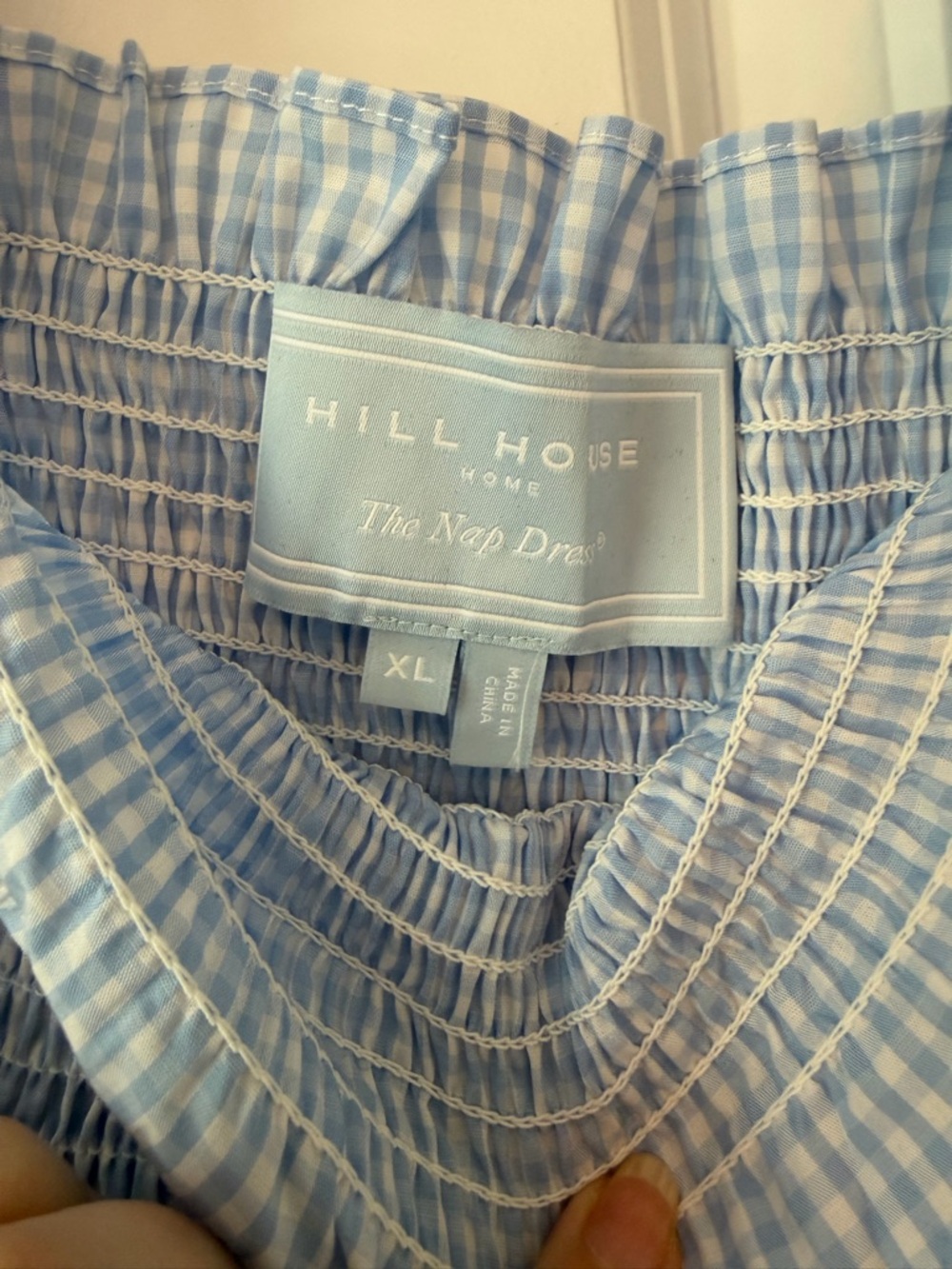 Hill House Elizabeth Nap Dress in Hydrangea Gingham - Picture 3 of 5